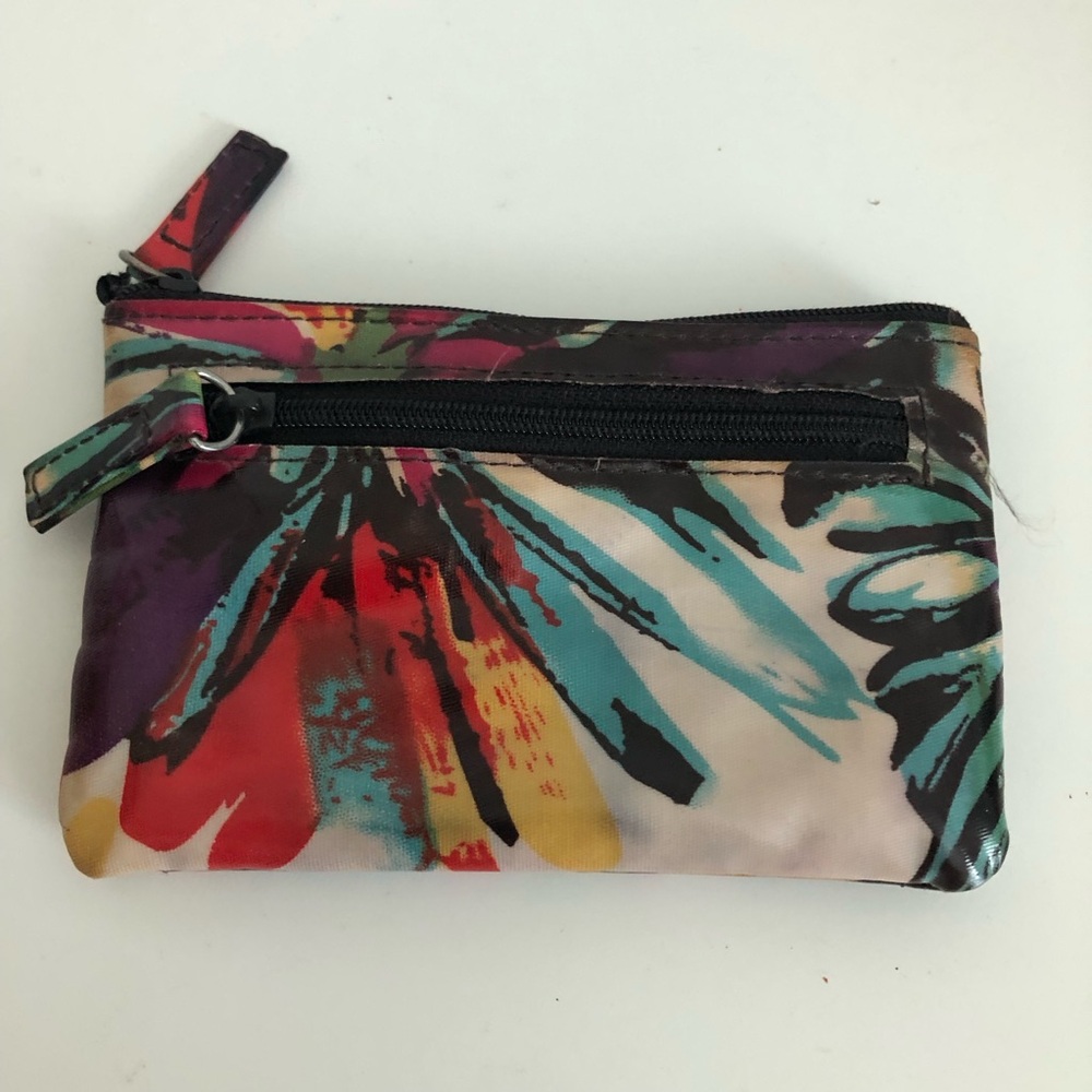 Oil Cloth Vibrant Floral Printed ID Cardholder